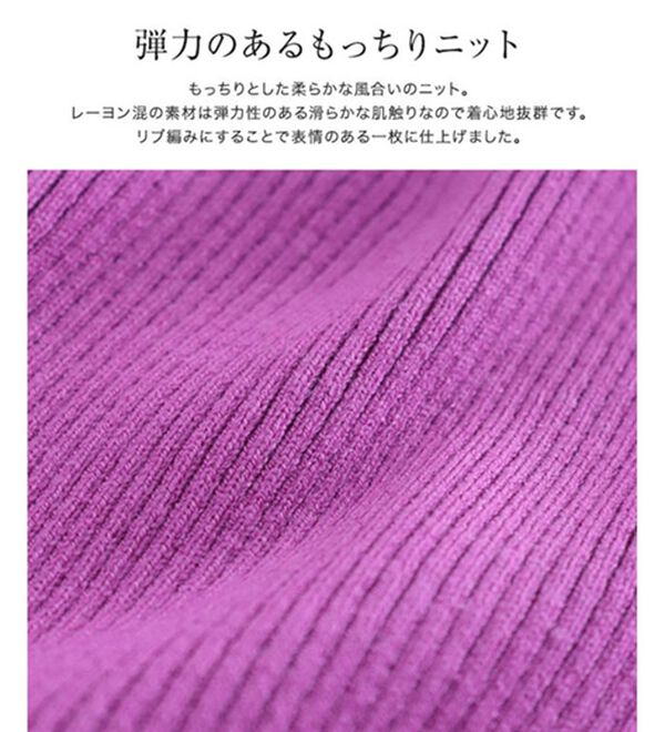 Pierrot（ピエロ）の「クルーネックリブニット（ニット・セーター）」｜詳細画像