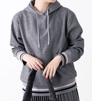 BELLUNA（ベルーナ）の「【Ｌａｇｒｉｌｕａ】ウール調素材ヘリンボーン柄パーカー（パーカー）」｜詳細画像