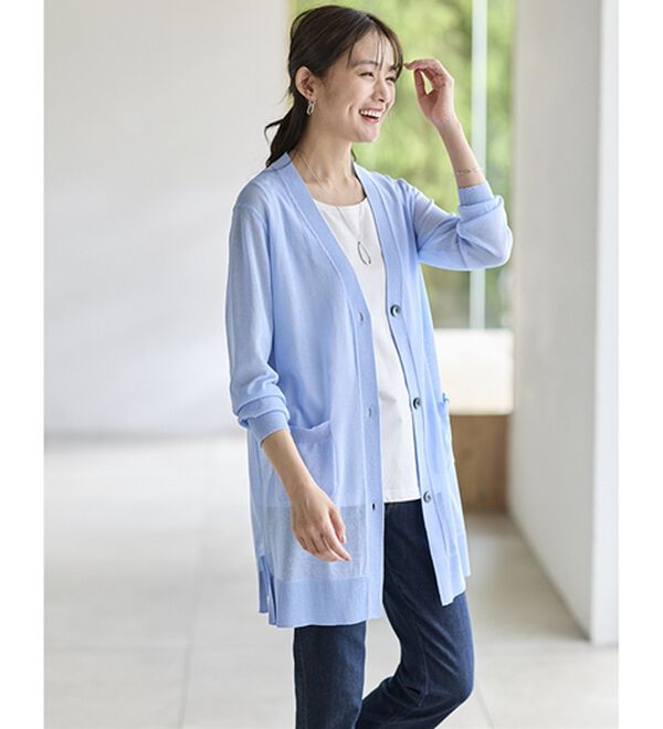 BELLUNA（ベルーナ）の「ＩＣＥＣＬＥＡＮｌｉｇｈｔ！多機能素材ニットカーディガン（ニットカーディガン）」｜詳細画像