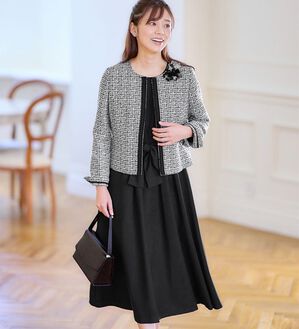 3点セット】入学式卒業式に！ママに嬉しい洗えるワンピセレモニー 