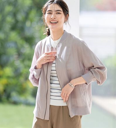 ルフラン（ルフラン）の「軽量ダブルガーゼブルゾン（ブルゾン）」