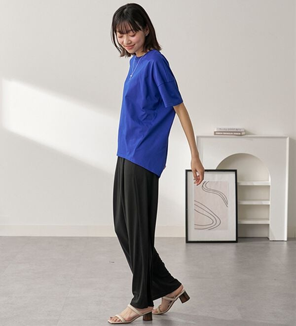 BELLUNA（ベルーナ）の「シュッと体型カバー！コクーンTシャツ（カットソー）」｜詳細画像