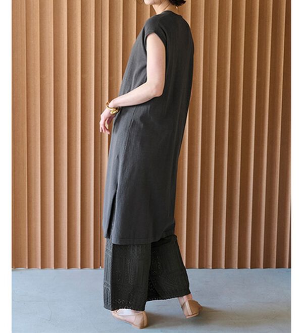 RANAN（ラナン）の「夏でも涼しい！綿１００％ニットセットアップ（セットアップ）」｜詳細画像