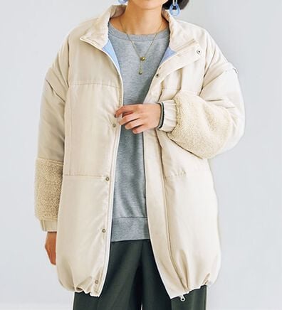 BELLUNA（ベルーナ）の「ベストにもなる！はっ水ヤク混中わたビッグコート（ハーフコート）」