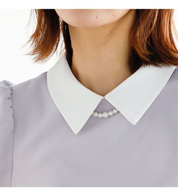 GeeRA（ジーラ）の「ミニ衿ペプラムデザインセットアップ（パンツスーツ）」｜詳細画像