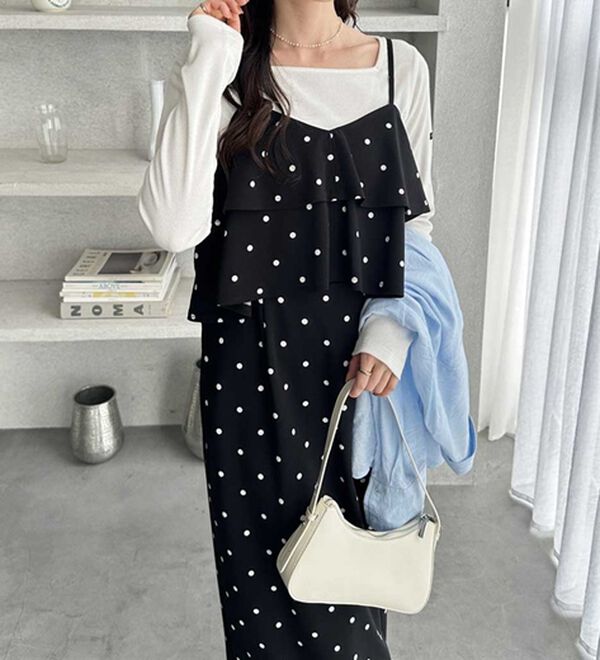 GeeRA（ジーラ）の「フリルキャミワンピース（カットソーワンピース）」｜詳細画像