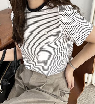 GeeRA（ジーラ）の「ボーダー配色Ｔシャツ（カットソー）」