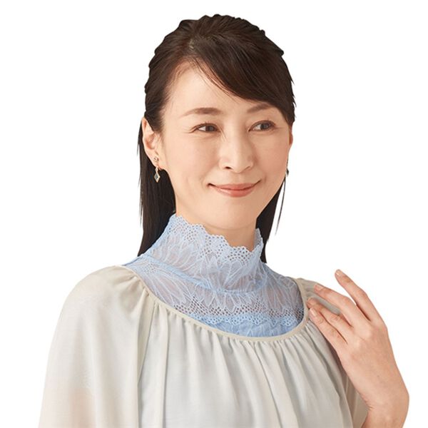 「【５色組】汗染み対策レースネックシャツ（カットソー）」｜詳細画像