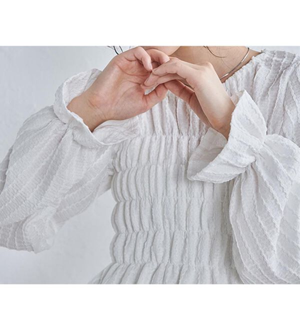 RANAN（ラナン）の「シャーリングカットブラウス（カットソー）」｜詳細画像