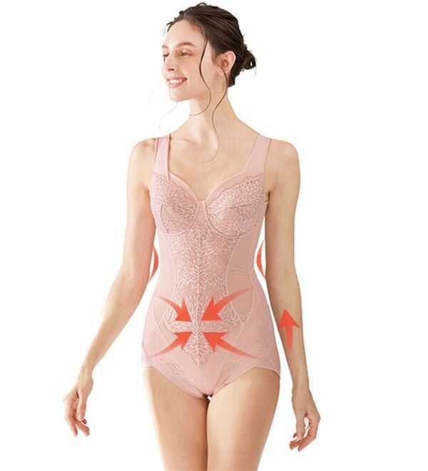 「【２色組】ミセスの為の優しい着心地ボディスーツ（ボディスーツ・シェイパー）」｜詳細画像