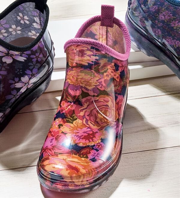 「華やかレインシューズ（レインシューズ）」｜ピンク