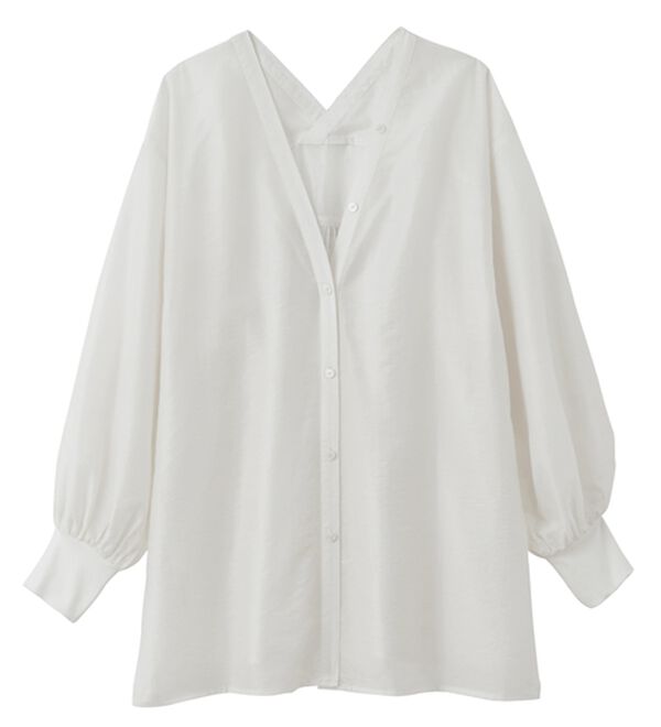 RANAN（ラナン）の「ディープVネックシアーシャツ（シャツ）」｜詳細画像