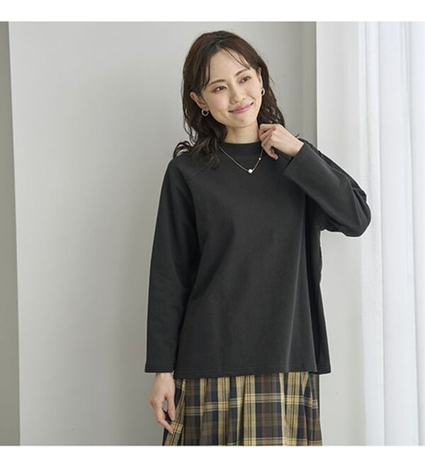 BELLUNA（ベルーナ）の「華奢見せ！しっかり裏毛素材コットン１００％トレーナー（トレーナー・スウェット）」｜詳細画像