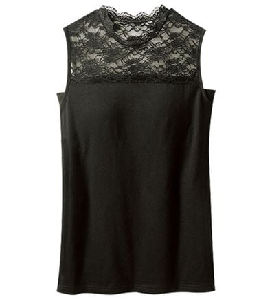 LAVIENNE（ラヴィエンヌ）の「首元レースのカップ付タンクトップ（ブラトップ・カップ付きインナー）」