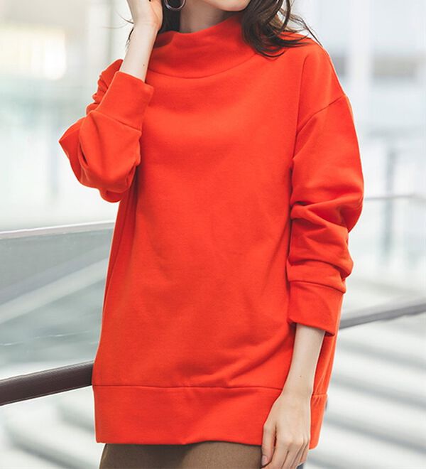 RANAN（ラナン）の「【アンチピリング】裏起毛ハイネックプルオーバー（カットソー）」｜詳細画像