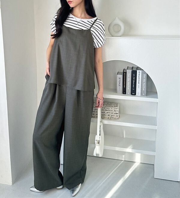 GeeRA（ジーラ）の「セットアップ風キャミソールサロペット（オールインワン）」｜詳細画像