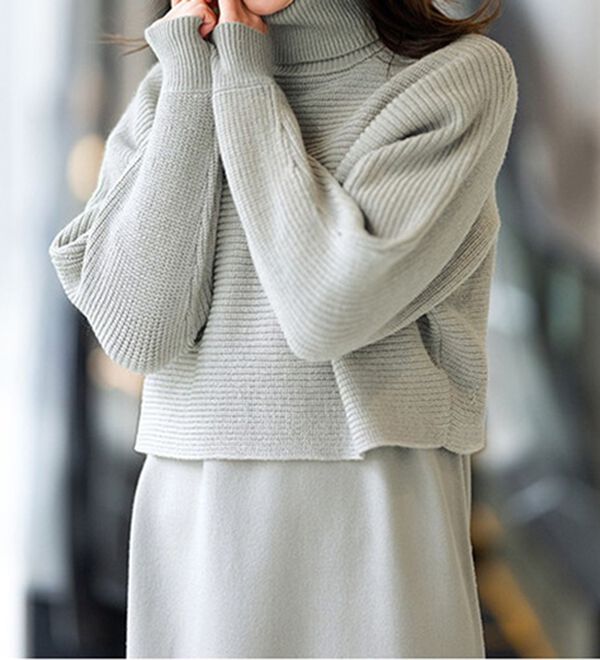 RANAN（ラナン）の「【２点セット】ニットワンピースアンサンブル（ニットワンピース）」｜詳細画像