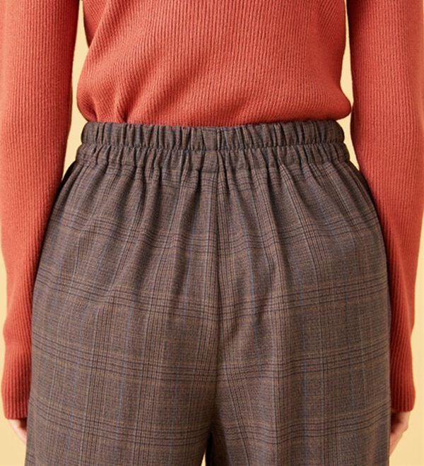 BELLUNA（ベルーナ）の「サマ見え（スーパーウォーム）ウール調ボタン使いワイドパンツ（ワイドパンツ・ガウチョ）」｜詳細画像