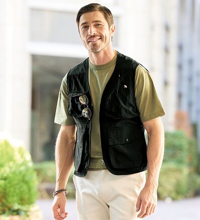 「＜アーノルド　パーマー＞アクティブ多ポケットベスト（メンズベスト）」