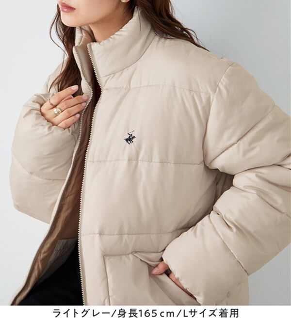 Viola e Viola（ヴィオラ エ ヴィオラ）の「【ビバリーヒルズポロクラブ】男女兼用フェイクダウンコート（ハーフコート）」｜詳細画像