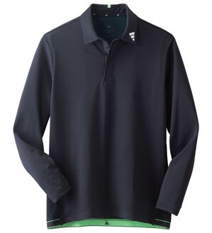 「＜アディゼロ＞ジャカード　長袖シャツ（メンズシャツ）」｜ブラック