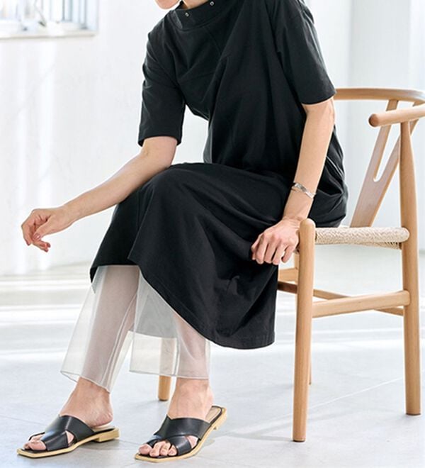 BELLUNA（ベルーナ）の「お洒落さんのワンピの下にはくレギンス＜チュール＞（スパッツ・レギンス）」｜詳細画像