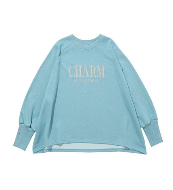 GeeRA（ジーラ）の「指穴デザイン刺しゅうロゴスウェット（トレーナー・スウェット）」｜詳細画像