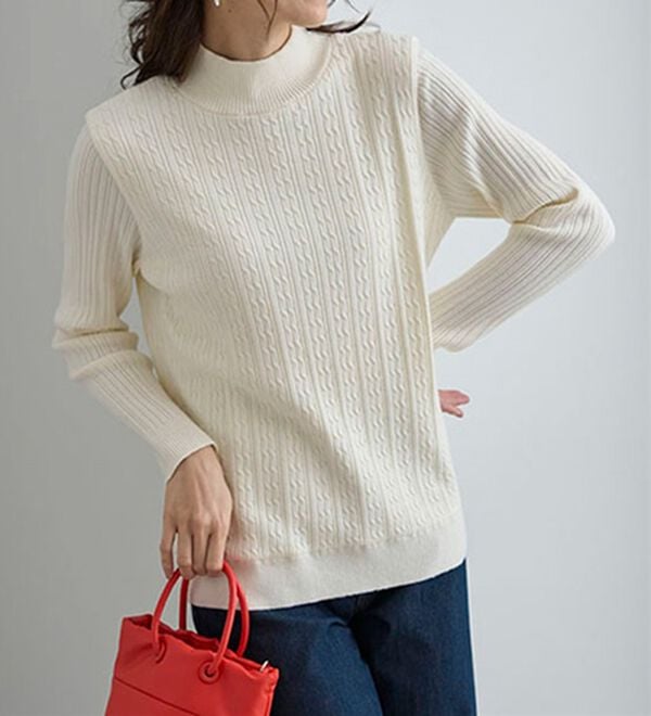 BELLUNA（ベルーナ）の「洗える！裏ベロアあったかセーター（ニット・セーター）」｜詳細画像