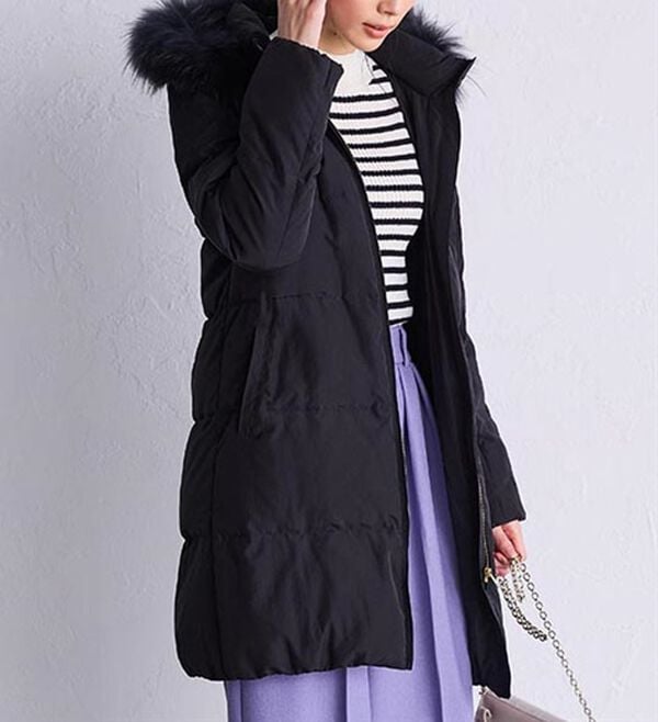 フランス製　ファー付きコート gioberry_3.jpg