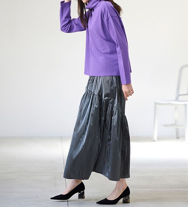 RANAN（ラナン）の「メタリックラウンドティアードスカート（ロングスカート）」｜詳細画像