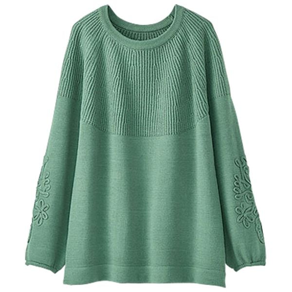 BELLUNA（ベルーナ）の「コード刺しゅうニットプルオーバー（ニット・セーター）」｜詳細画像