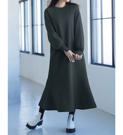 RANAN（ラナン）の「＜ＨＩＧＨ　ＳＰＥＣ＞毛玉になりにくい！ペプラムデザインワンピース（その他ワンピース）」