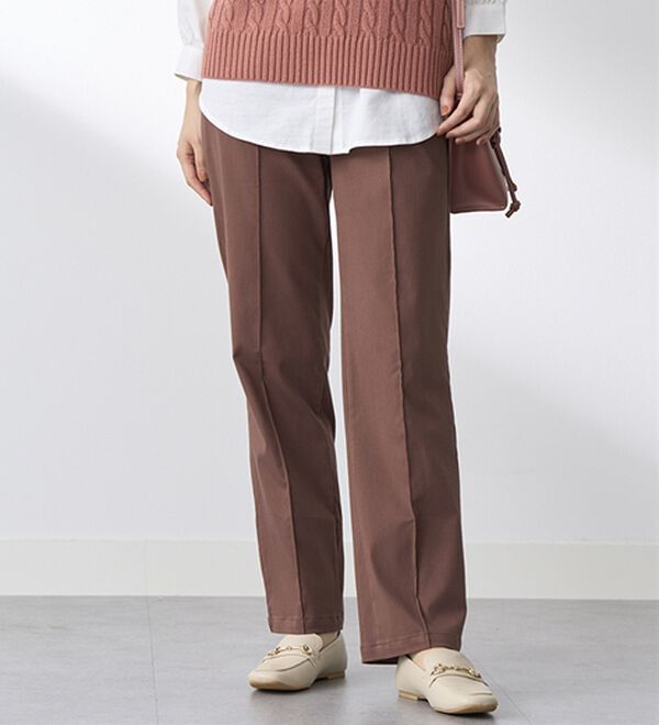BELLUNA（ベルーナ）の「綿混ハイパー美脚ストレッチチノパンツ（フルレングスパンツ）」｜詳細画像