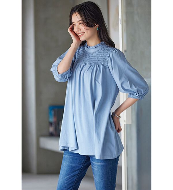 シャーリングパフスリーブチュニック - ベルーナ【公式】 