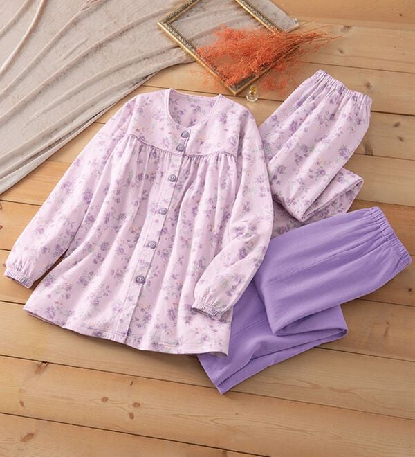 「【３点セット】ぬぎ着が簡単パジャマ（パジャマ・ルームウェア）」｜詳細画像