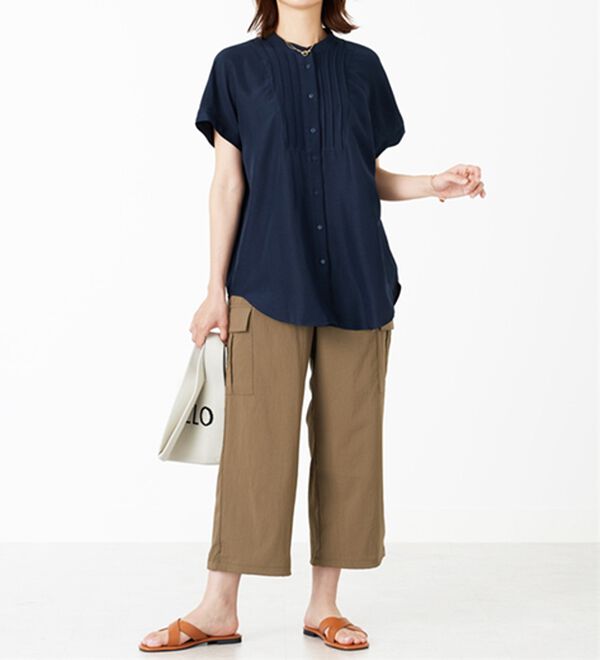 BELLUNA（ベルーナ）の「ビンテージ素材ドルマンシャツチュニック（チュニック）」｜詳細画像