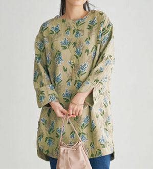 BELLUNA（ベルーナ）の「ふんわり優しいダブルガーゼプリントチュニック（チュニック）」｜詳細画像