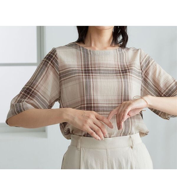 BELLUNA（ベルーナ）の「さらっと快適！Tシャツ見えブラウス（ブラウス）」｜詳細画像