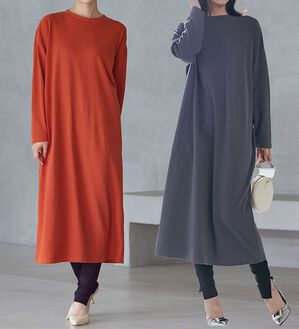 RANAN（ラナン）の「【レギンス付】＜ＢＣ＞綿１００％オーバーシルエットワンピース（その他ワンピース）」｜詳細画像