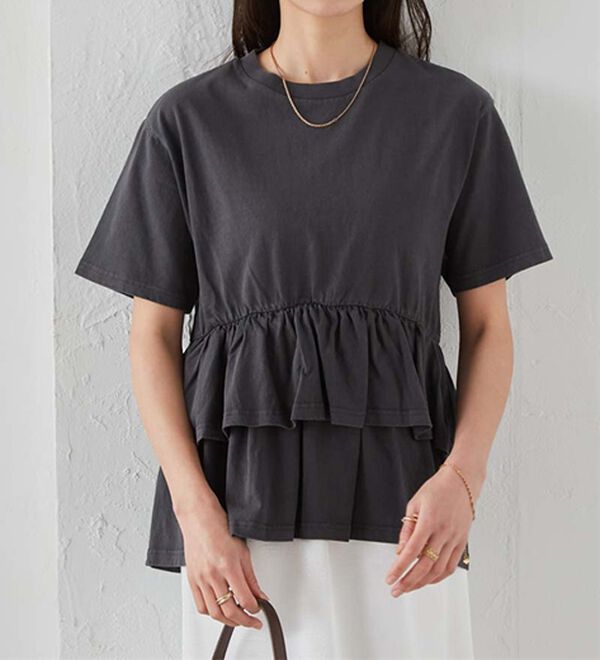 RANAN（ラナン）の「ピグメントフリルトップス（カットソー）」｜詳細画像