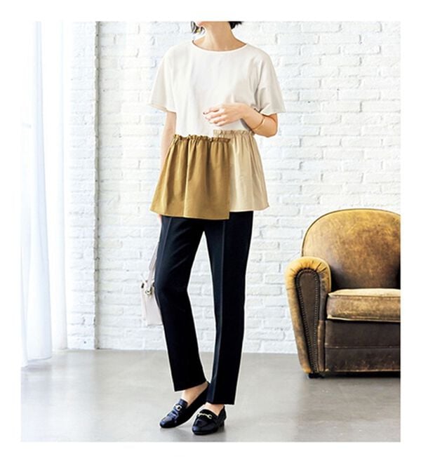 VINNO（ヴィノ）の「ダブルクロステーパードパンツ（フルレングスパンツ）」｜詳細画像