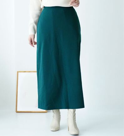 A HAPPY MARILYN（アハッピーマリリン）の「【Ｌ～８Ｌ】腰の張りを拾わない カラーで楽しむ 裏起毛バージョン タイトスカート（ロングスカート）」