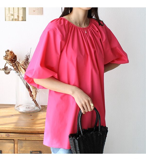 GeeRA（ジーラ）の「パフスリーブギャザーブラウス（ブラウス）」｜詳細画像