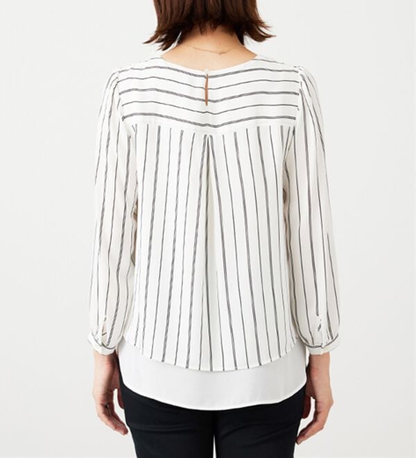 BELLUNA（ベルーナ）の「ジョーゼット素材裾ティアードブラウス（ブラウス）」｜詳細画像