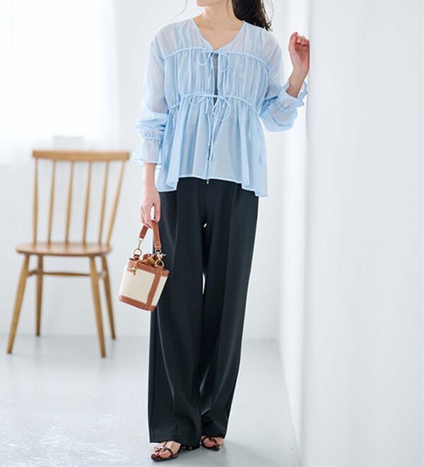 RANAN（ラナン）の「ハイウエストジップワイドパンツ（ワイドパンツ・ガウチョ）」｜詳細画像