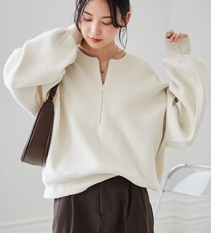 RANAN（ラナン）の「ハーフジップスウェットライクニット（ニット・セーター）」｜詳細画像