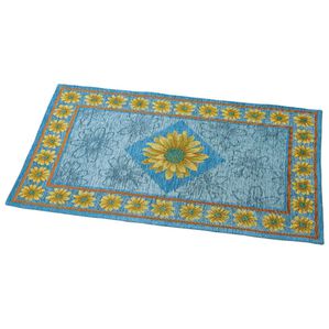 「イタリア製ジャカード織カーペット「マルゲリータ」（ラグ）」｜ライトブルー