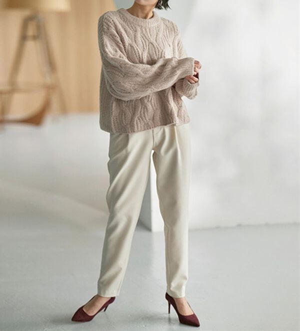 RANAN（ラナン）の「ビッグケーブル短丈ニット（ニット・セーター）」｜詳細画像