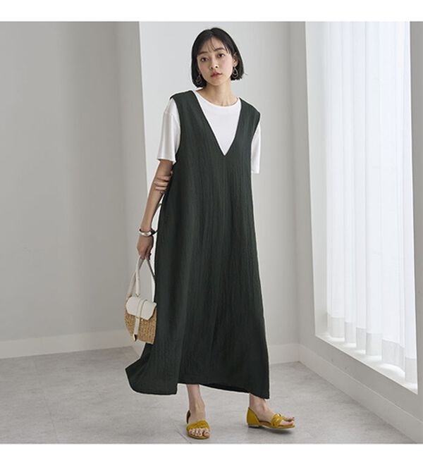 BELLUNA（ベルーナ）の「サラっと素材バックリボンワンピース（その他ワンピース）」｜詳細画像