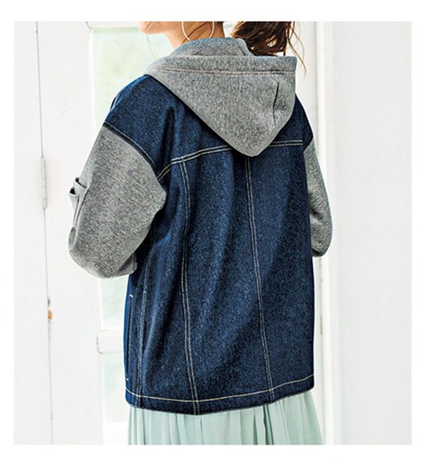 BELLUNA（ベルーナ）の「デニム素材切替２ＷＡＹジャケット（その他ジャケット）」｜詳細画像